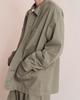 Pokerface Washed French Work Jacket Beige Khaki