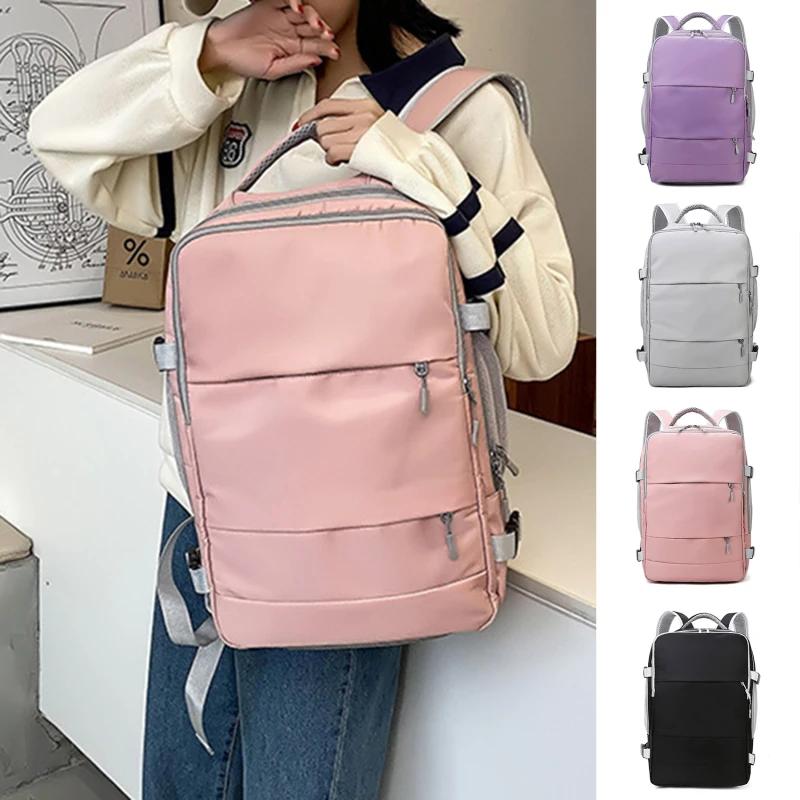 Women Travel Backpack Water Repellent Anti-Theft Stylish Casual Daypack Bag with Luggage Strap USB Charging Port Backpack