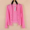 Spring Summer Women's Short Thin Long Sve Knitted Cardigan Outerwear Large Size Air Conditioning Shirt
