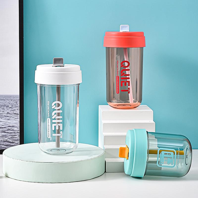 Male and Female Students Summer Plastic Mini Cup Good-looking Tons Cup Straw Coffee Cup Small Capacity Tumbler