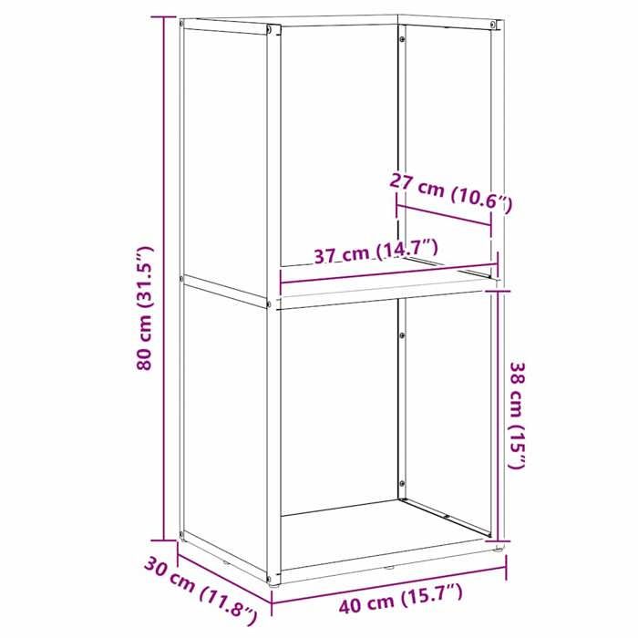 VidaXL Portant de bois chauffage anthracite 40x30x80 cm, support à bûches de cheminée, support à bûches, support à bûches 864189