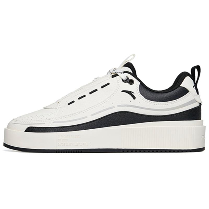 Anta Life Collection Lightweight And Wear-resistant Low-Top Skateboard Shoes Women's White Black Gray Sneakers 922228033-2