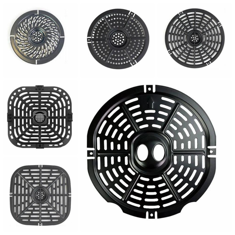 Runde Airfryer-Matte, quadratischer Crisper-Korb, antihaftbeschichtete Bratpfanne, Airfryer-Grillpfanne, Ersatzblech