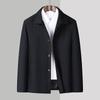 Men's Winter Casual Button-Up Jacket - Middle-Aged & Elderly Fashionable Lapel Top