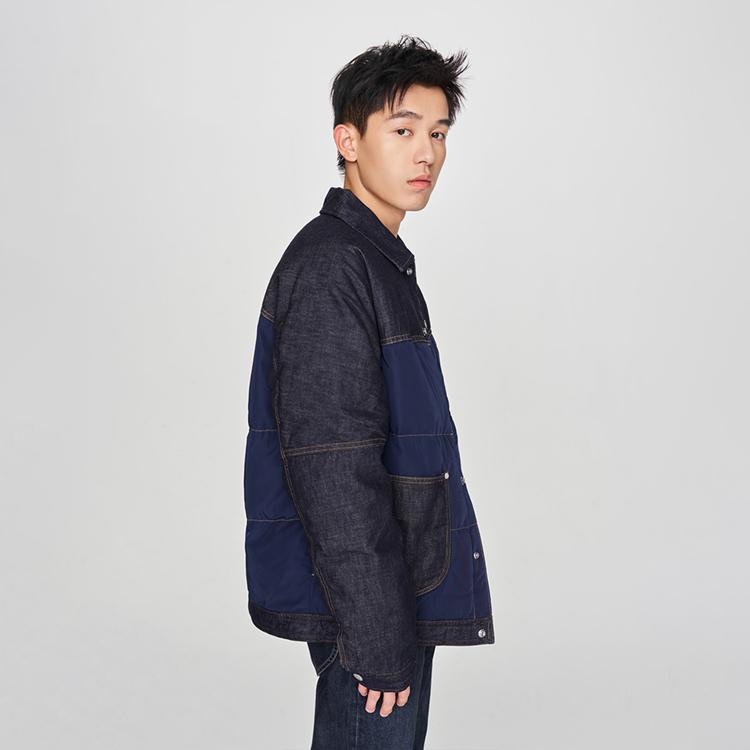 Lee Comfortable Duck Down Splicing High Street Lapel Down Jacket Men Outerwear LMT0078326VC00F898L00