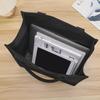 Black Canvas Tote Handbag Durable Large-Capacity 3D Design for Men and Women