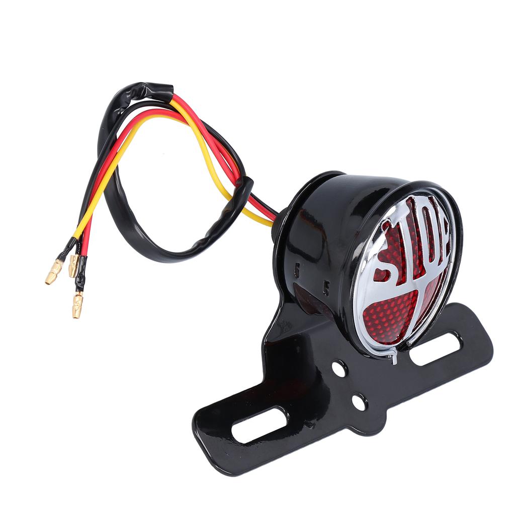 Motorcycle Taillights Brake Light Retro Style Modification Universal DC12V with License Plate