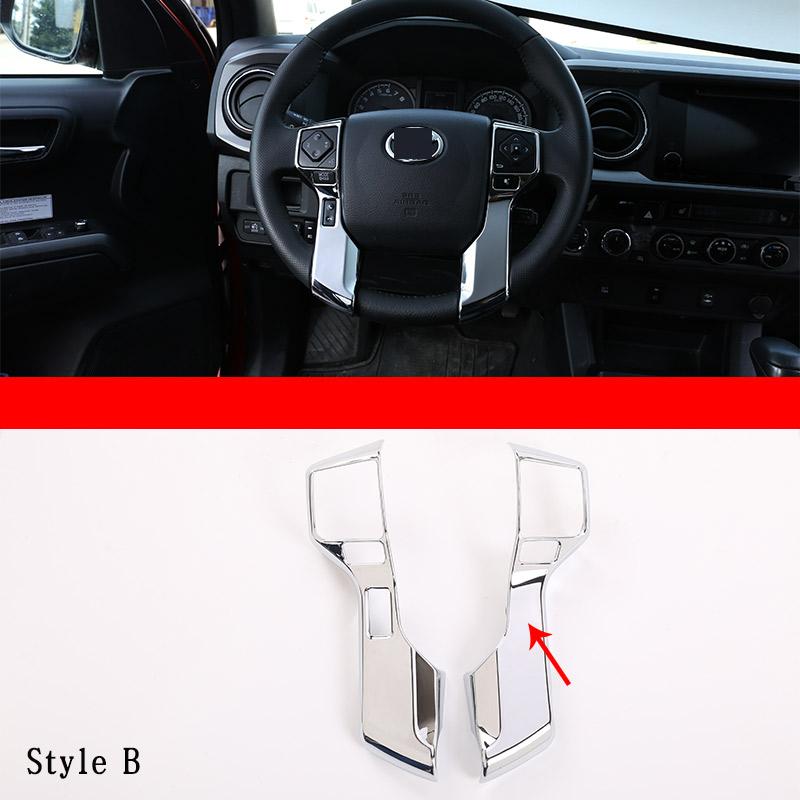 ABS Silver For Toyota Tundra 2014- Interior Modified Car Center Control Decorative Strip Sticker Car Accessories