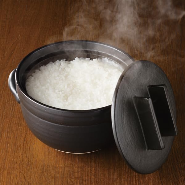 Kamado Rice Meidai Earthenware Made In Japan Also Be Used As a Rice Cooker, Donabe, Pot, 3-cup Capacity, (can Container)