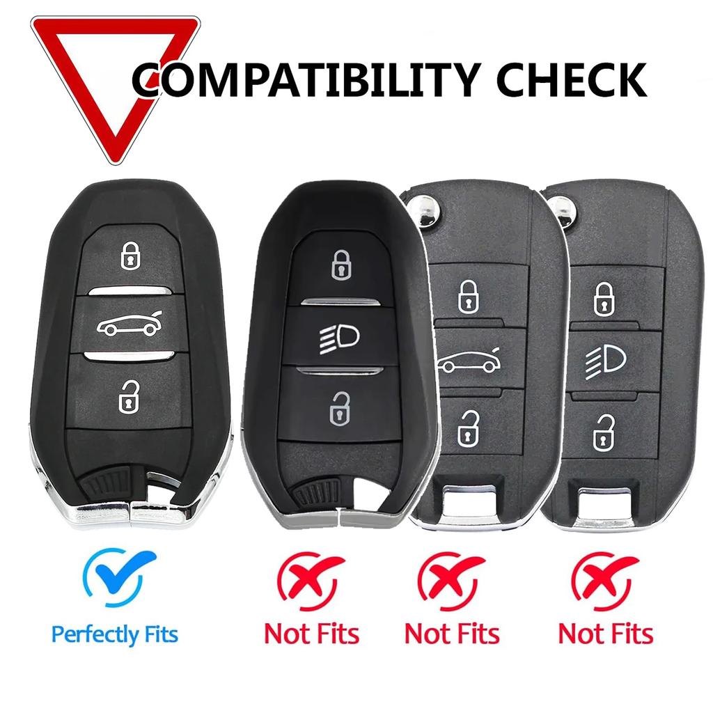 For Peugeot 208 308 508 3008 5008 for Citroen C4 Picasso DS3 DS4 DS5 DS6 Silicone Remote Key Case Fob Shell Cover 3 Button