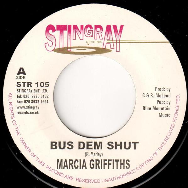 

7inch Record MARCIA GRIFFITHS Bus Dem Shut STR105 Stingray Record UK Reggae Ska Dub Used