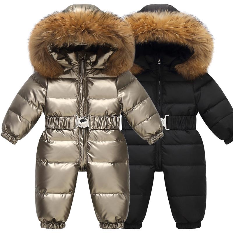 2024 Winter Kids' Down Ski Jacket: European/American Style, Thickened One-Piece Suit for Boys & Girls