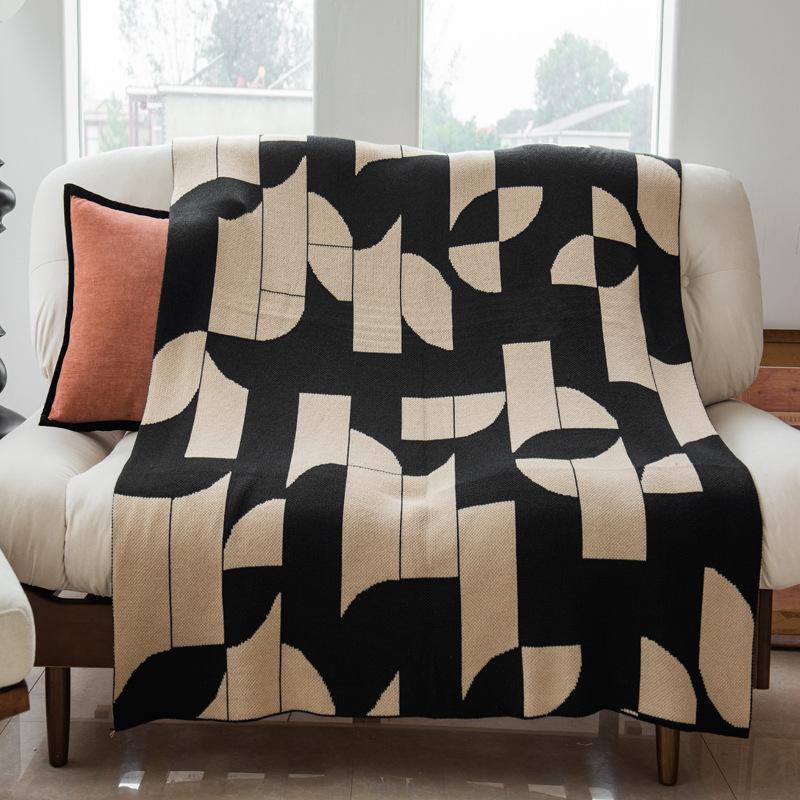 Knitted Blanket Light Luxury Style Leisure Blanket Aviation First Class Multi-purpose Blanket Sofa Nap Blanket