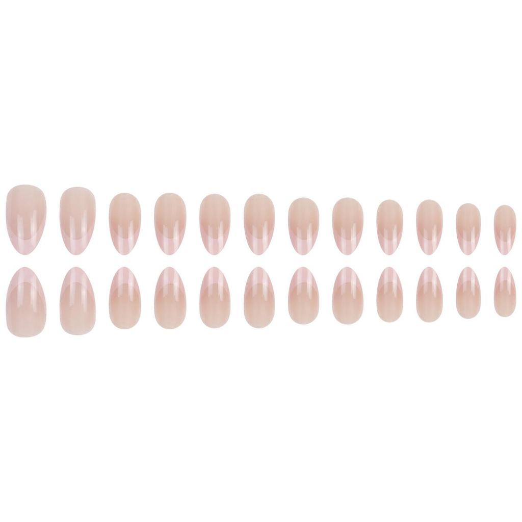 Pink French Tip Almond Wearable False Nails