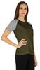 Inkmeso Women  S Raglan Short Sleeve T-Shirt Regular Fit Casual Solid Basic Tee