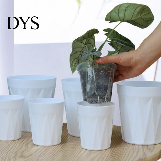 Indoor Self-watering Planter Flowerpot Plant Pot Includes Inner And Outer Pots Breathable Flower with Drainage Holes for Outdoor Use Double Layer