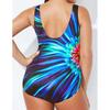 Sexy Striped One Piece Large Swimsuits Body Closed Plus Size Swimwear Female Bathing Suit For Pool Beach Women's Swimming Suit