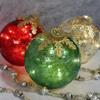 Tabletop Christmas Ornaments 3 Pieces Winter Decoration Tabletop Christmas LED Globes Ornaments For Living Room Dining Room