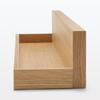 MUJI Furniture 44cm Wide X 10cm Deep X 8cm Oak 12939696 Wall-Mounted Tray, High, Veneer,