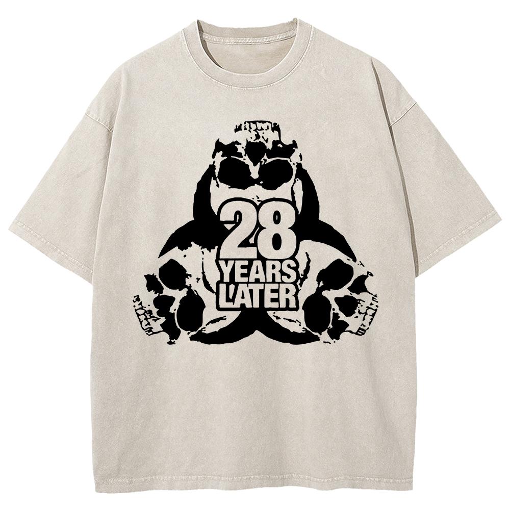 

Футболка из 100% хлопка Одежда к фильму 28 лет спустя Мода на фильмы ужасов Мужская/женская футболка Винтажная Оверсайз Топы с минеральной стиркой 3XL