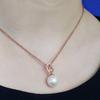 Exquisite Russian Purple Gold Natural Pearl Pendant Temperament Niche Neck Accessories Rose Gold Plated Necklace Jewelry