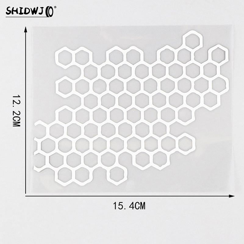 1pcs Motorcycle Sticker Honeycomb Helmet Decals Stickers Helmet Decal Waterproof Stickers Motorcycle Decals Bumper Sticke белый