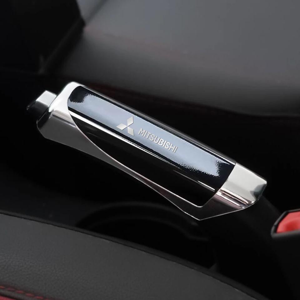 

ABS Car Logo Handbrake Grip Protector Cover for Mitsubishi Ralliart Logo ASX Pajero Outlander Lancer L200 Eclipse Decoration