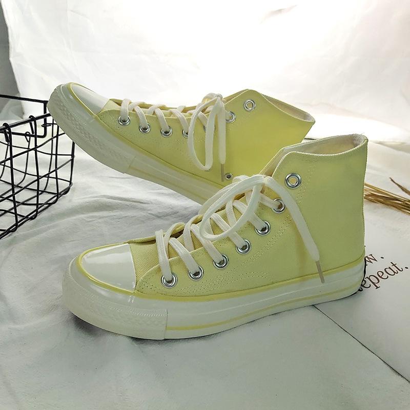 Sky blue fairy pink canvas shoes schoolgirl board shoes 18