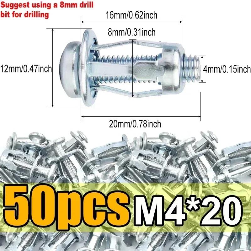 M4 M5 M6 Jack Nuts Petal Screws Metal Rivet Nut Expansion Plugs Anchors Lock Bolt Nut Fixing Screw Rivetnut Clamp Wall Fasteners
