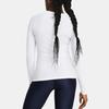 Under Armour HeatGear® OG Logo Printed Crew Neck Slim Fit Long Sleeve Workout Top Women Tops White 1387697-100