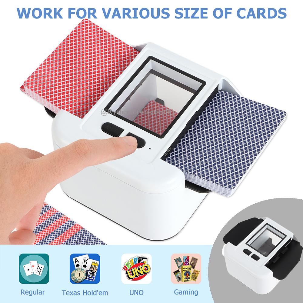 Mescolacarte Automatico Distributore di Carte da Gioco Macchina Mescolacarte Mescolacarte da Casinò per UNO Blackjack Texas Hold'em Carte da Poker