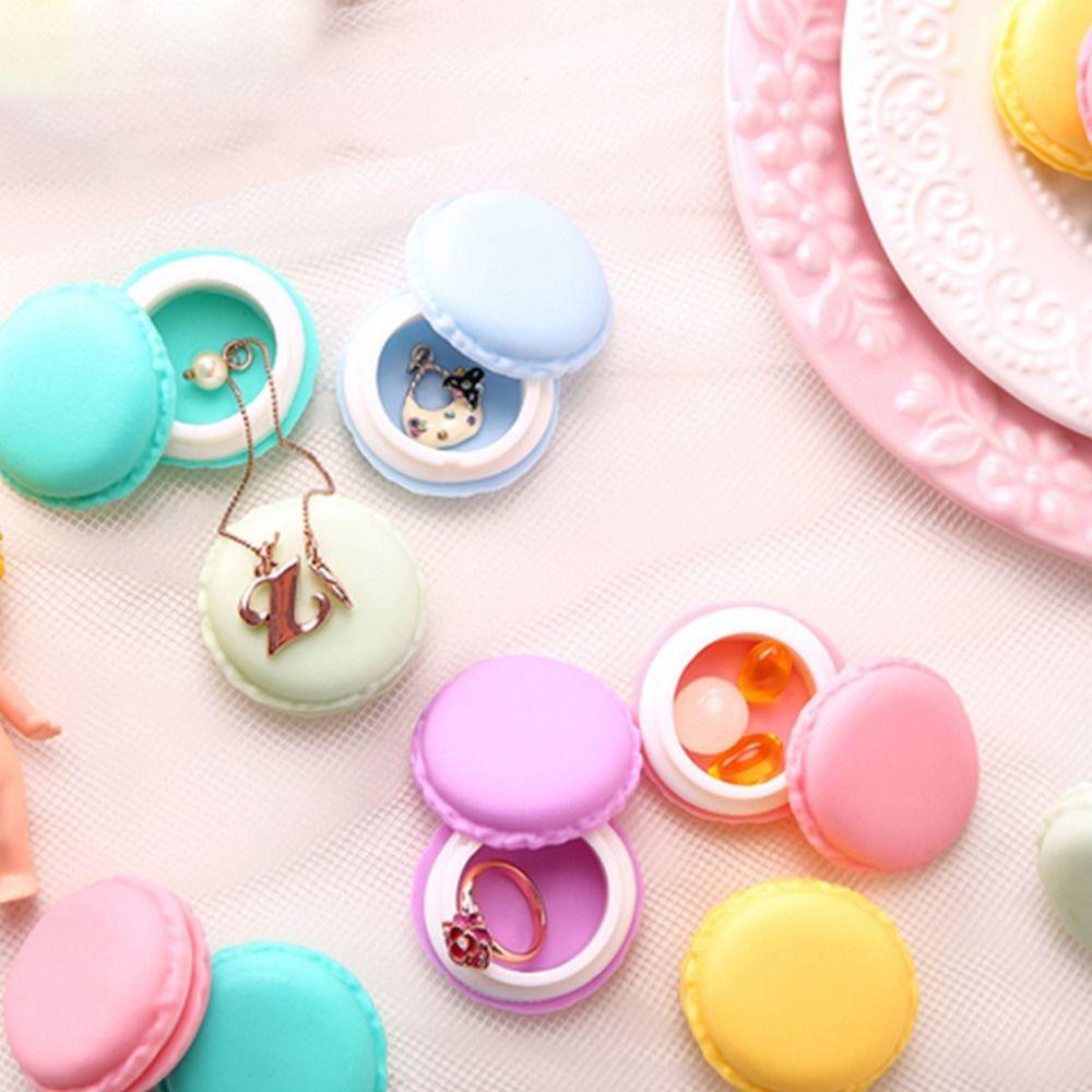 Moisture-proof Macaron Jewelry Box Candy Color Medicine Box Fashion Mini Storage Box  Desktop