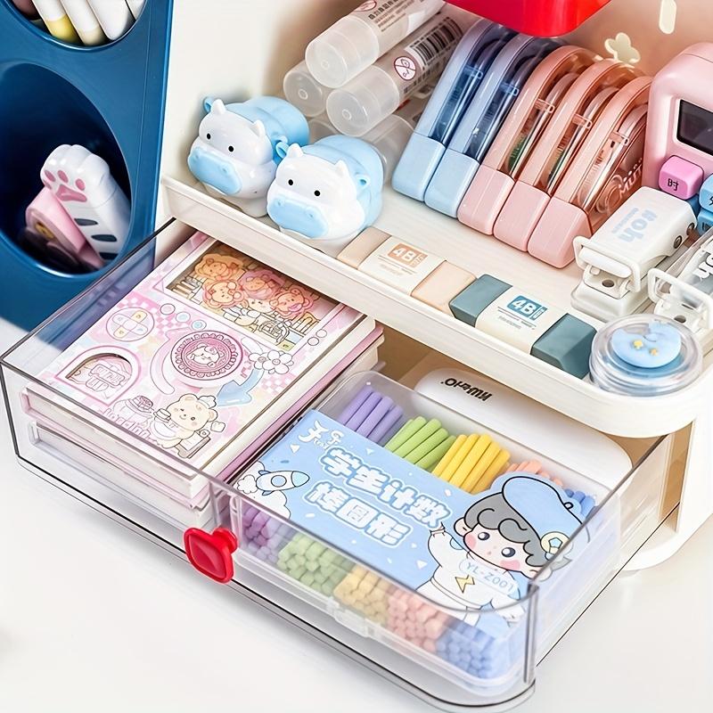 1pc Creative Stationery Pen Holder Storage Box, Desktop Organizer, Suitable for Desk Office Desk Storage Stationery Rack