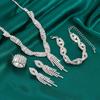 Silberschmuck-Set: Damen-Hochzeitsfotografie-Accessoires mit Halskette & Ohrringen in unabhängiger Verpackung