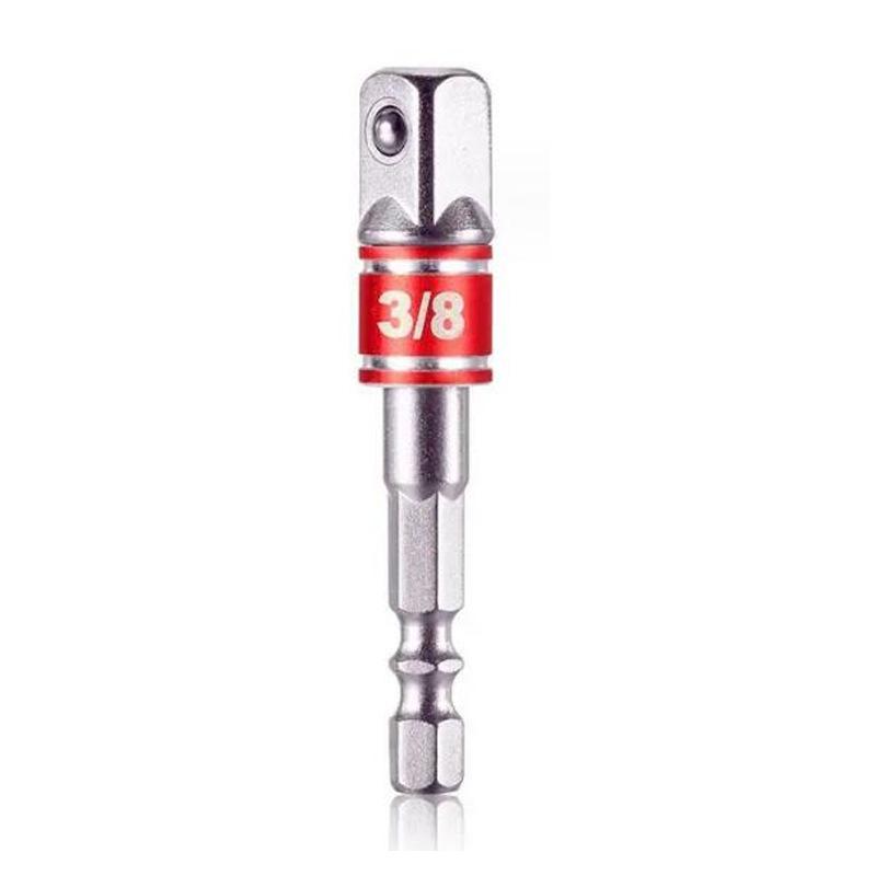 3-Piece Nickel-Plated Steel Ball Extension Rod Set for Electric Drill To Wrench Conversion.