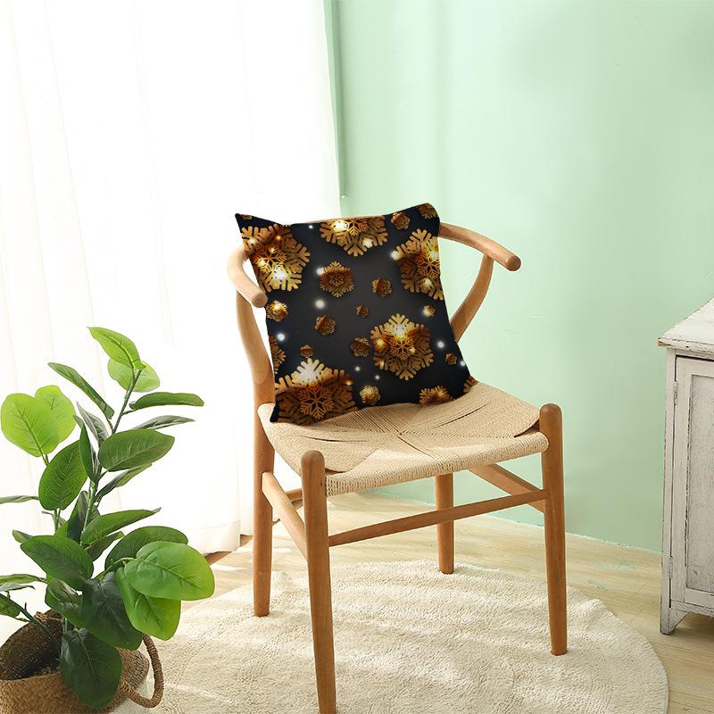 Black Gold Series Throw Pillow Covers With Digital Printing Of Short Plush Fabric Car-Shaped Sofa Cushion For Office Home Decor