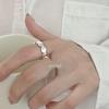 Elegant Geometric Oval Ring: Brushed Matte, Adjustable, Stackable Women’s Finger Ring