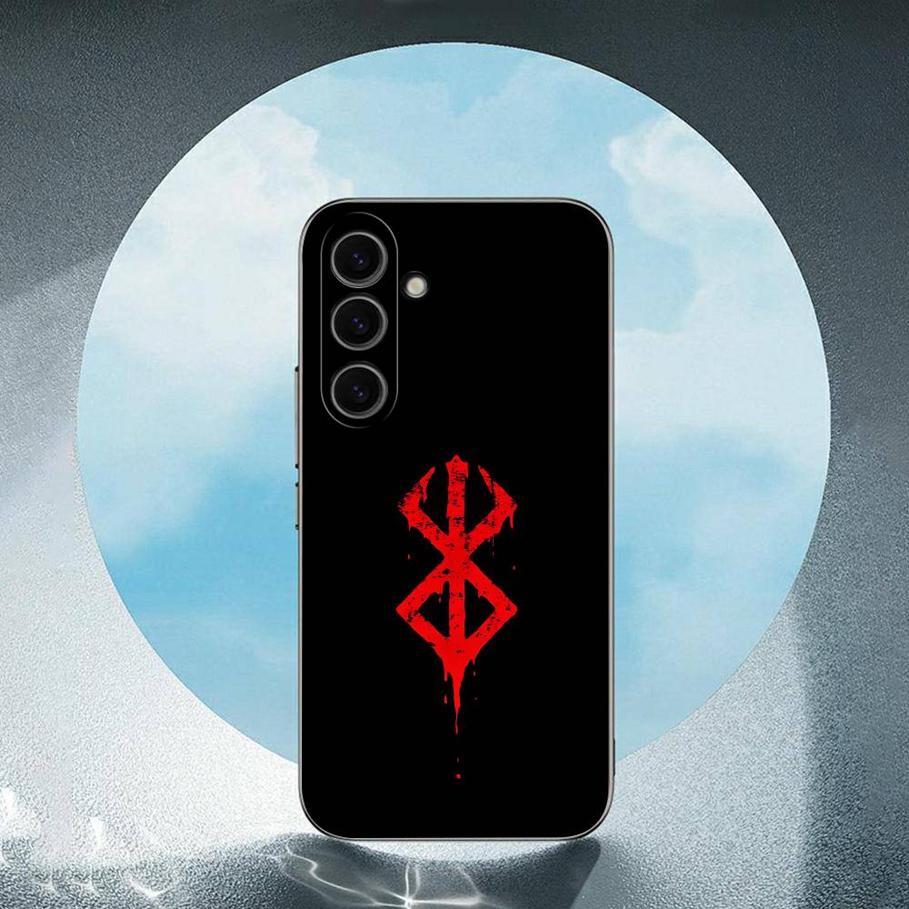 Berserk-k For Samsung Galaxy S23 S24 S25 Ultra S22 Plus S21 Black Soft Case Waterproof Soft Case