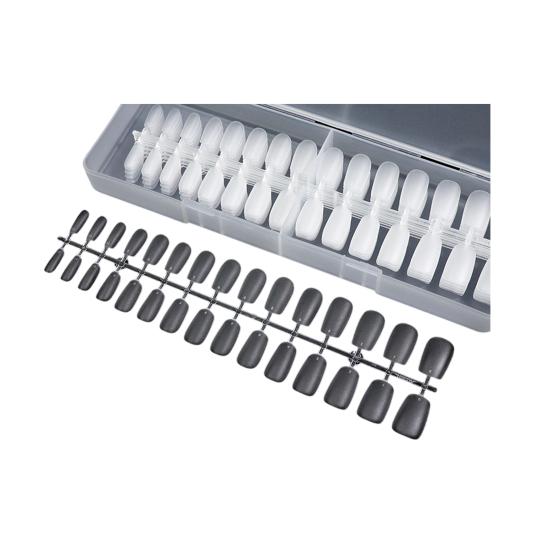 240Pcs/Set DIY Acrylic Fake Nails Double-sided Frosted Pre-Shape Square Long Nail Extensions Tips Home Salon Women Girls Full Cover Press on Nails Kit