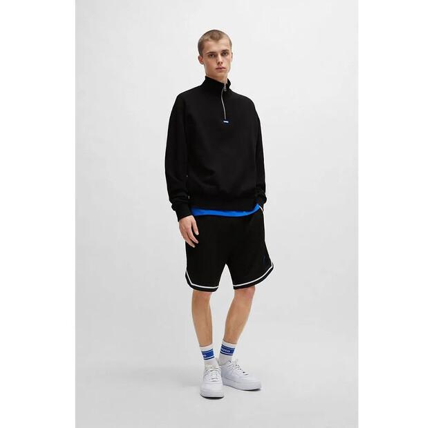 HUGO Neeler 10249110 NIEBIESKA bluza z półzipem