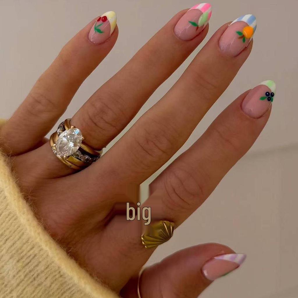 Pegatinas Desmontables para Uñas Estilo Europeo y Americano - Uñas Postizas Simples y Llevables