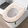Toilet Seat Cover Soft Stretchable Non-Slip Washable Pad Round Elongated Square Toilet Seat Mat Wrinkle Resistant Toilet Seat