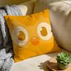 Cushion Cover Washed Linen Soft Breathable Decorative Case for Sofa Home Pillow cover Cute Cartoon Duolingos