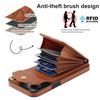 Crossbody Lanyard Leather Wallet Card Phone Case for iPhone 17 Air 16E 16 15 Pro Max 14 Plus 13 12 11 X XS XR Ring Flip Cover