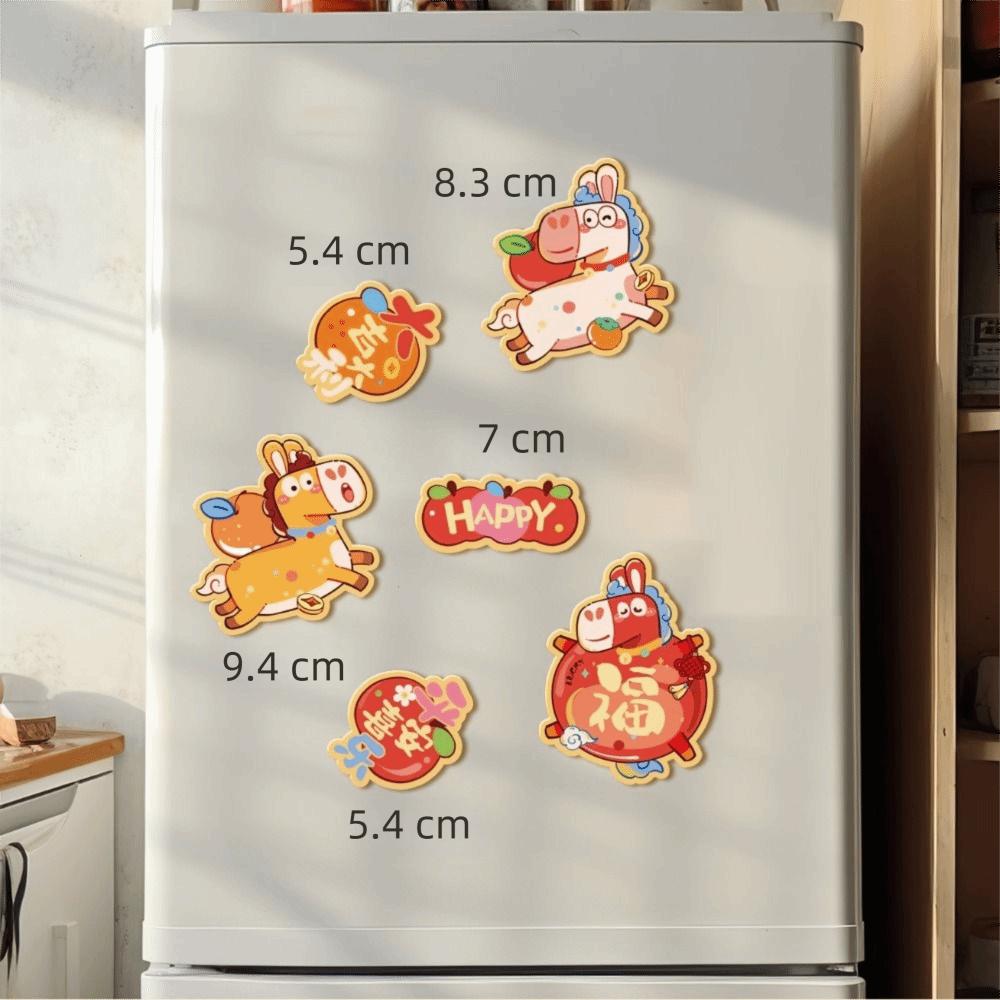 Traditional Chinese Designs New Year Fridge Magnets Durable Whiteboard Decoration Lucky Fridge Magnets Refrigerator Magnets
