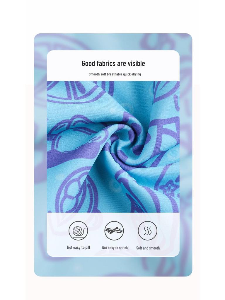 2025 Girls' Quick-Dry One-Piece Swimsuit for Middle & Big Kids - Professional Training & Hot Spring Design