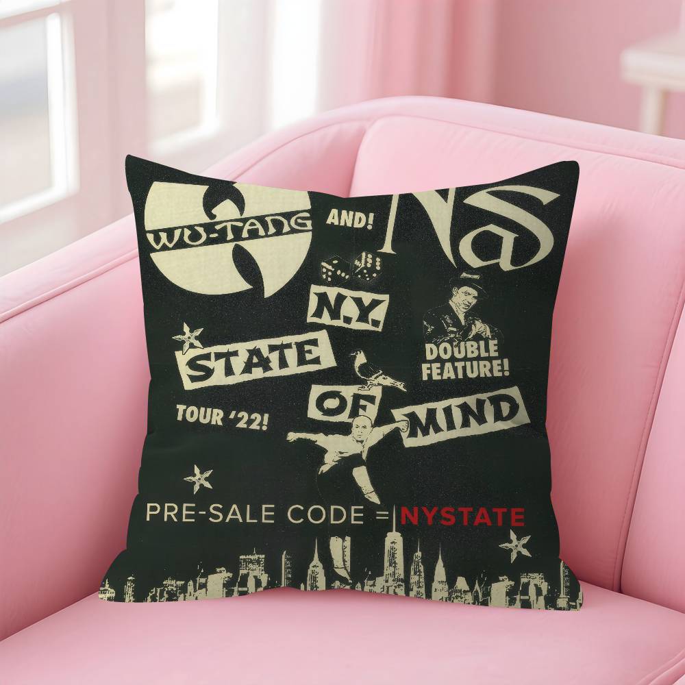 Anime Wu logo TTang Clan Personalized Pillow Cover Kids Bedroom Wild Party Decor Pillowcase kid Birthday shower Gift