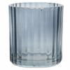 Świecznik ozdobny szklany transparentny ryflowany 7,3x8cm 1szt