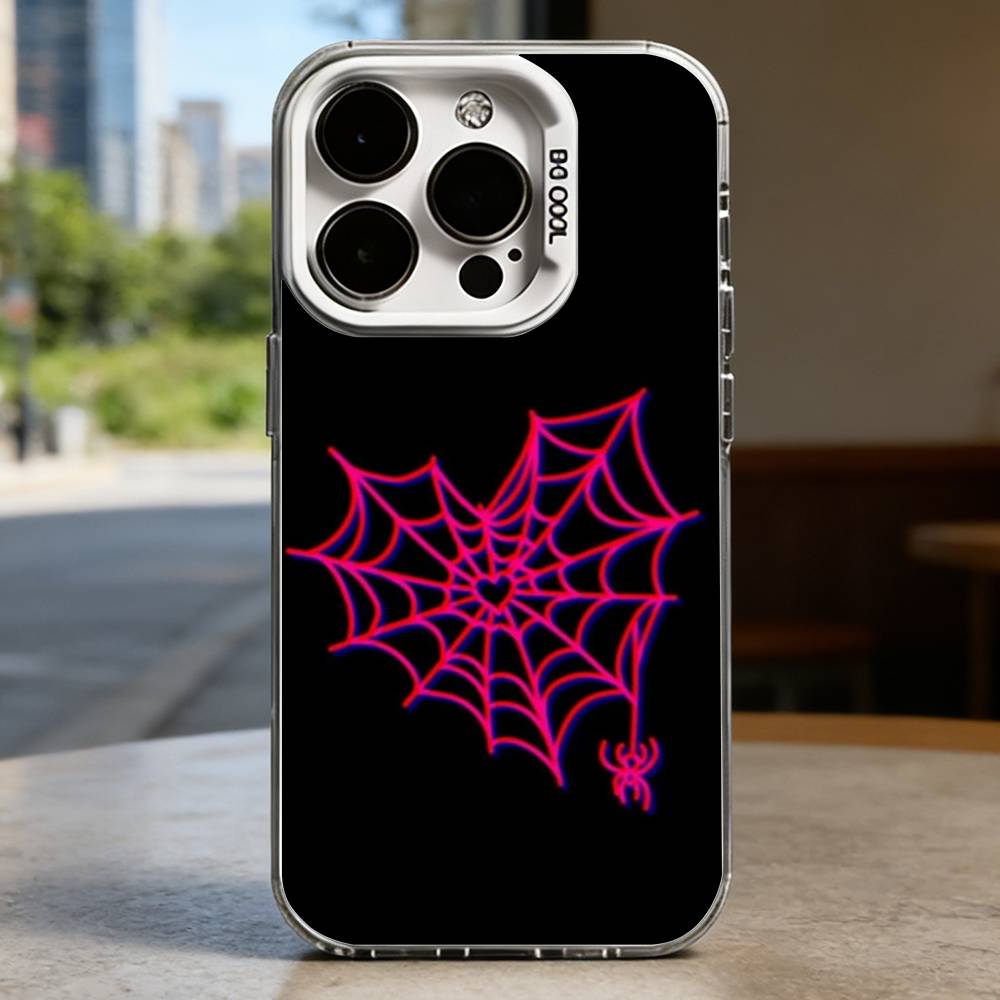 Spider web Pattern   Hard Phone Case for IPhone 16 15 14 13 12 11 Pro Max Plus16E X XR XS Max shockproof Full Cover