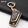 For Toyota Aygo Yaris Highlander Camry Rav4 Corolla Land Cruiser Prado Fashion Tpu Car Key Case Cover Protected Keychain Fob Bag